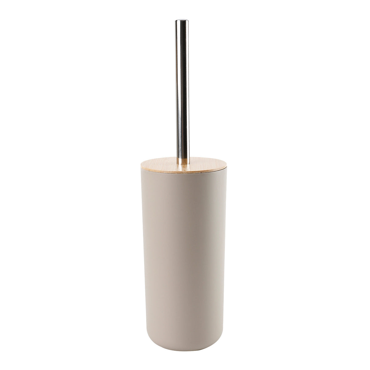 Cepillo WC plástico beige bambú