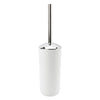 Cepillo WC plástico plateado blanco