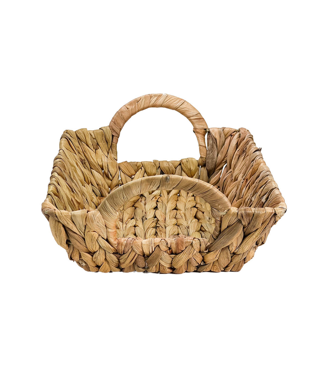 Cesta mimbre rectangular 24x31cm