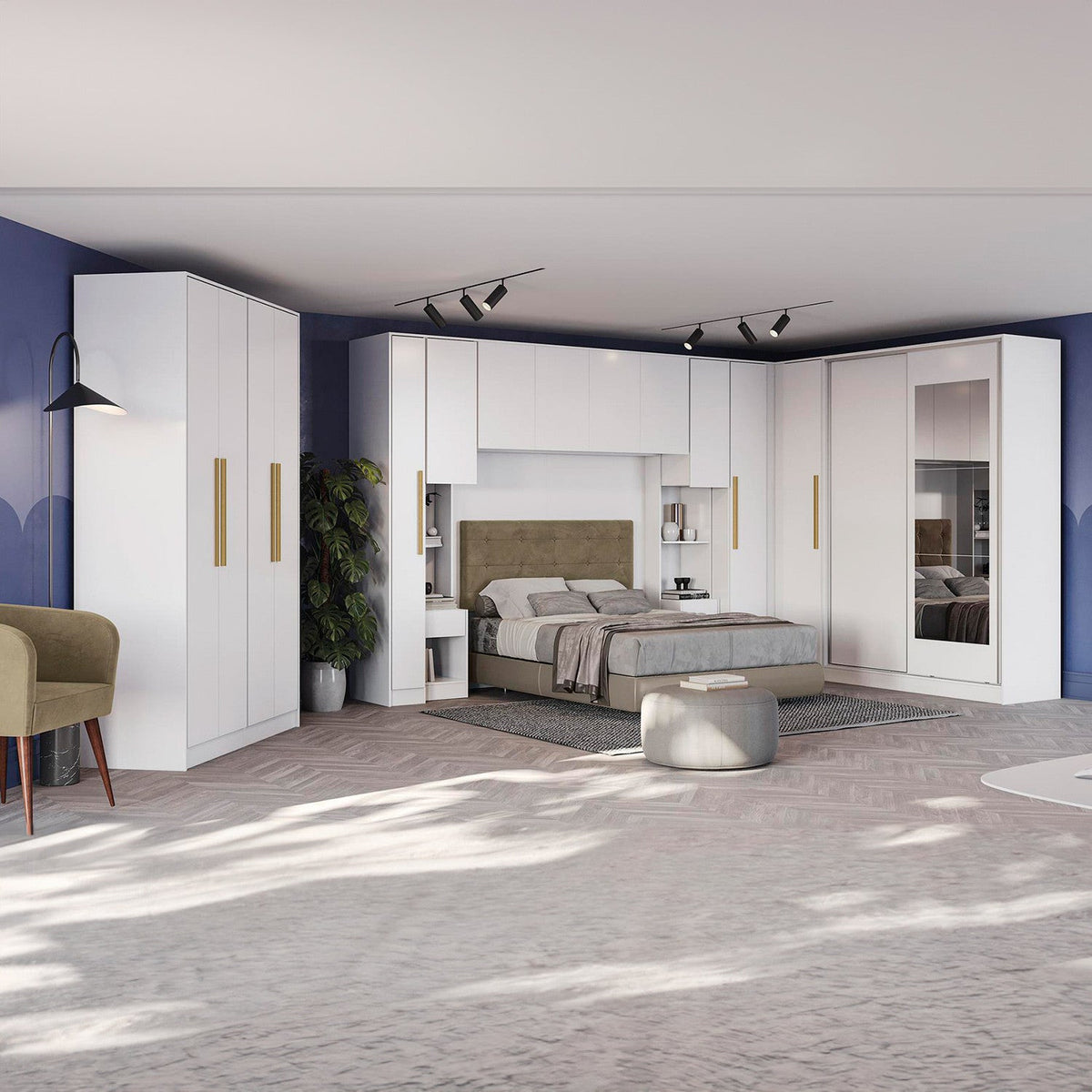 Closet 1 puerta modular esquinero 100cm