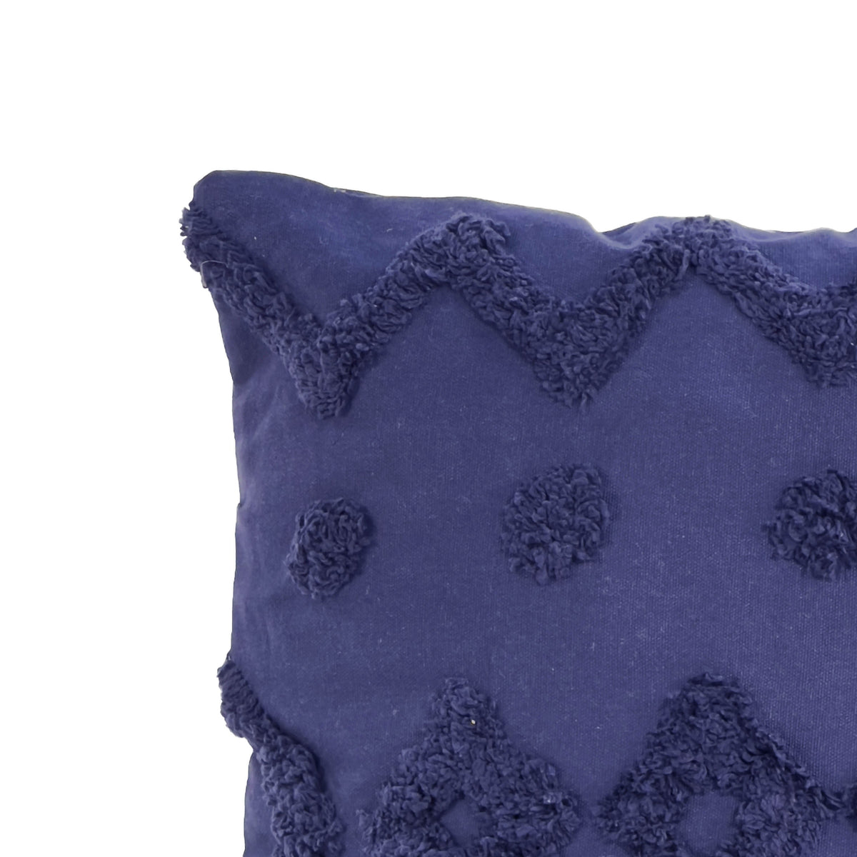 Cojín 30x50cm algodón textura azul
