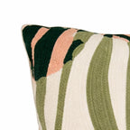 Cojín 30x50cm bordado hojas