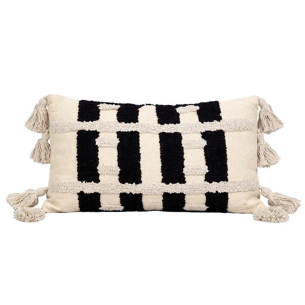 Cojín 30x50cm negro beige