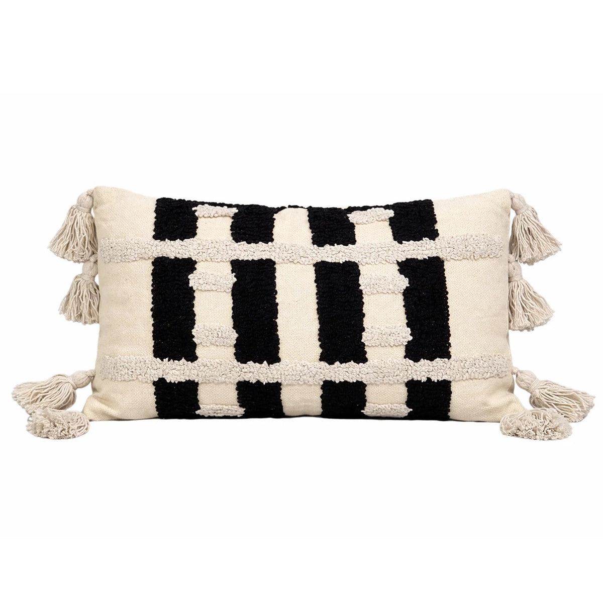 Cojín 30x50cm negro beige