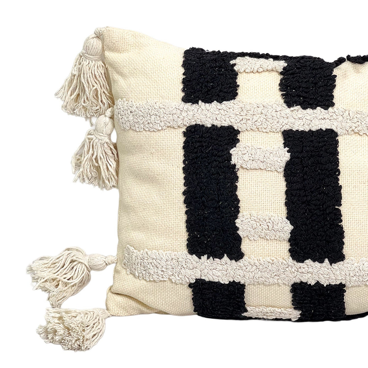 Cojín 30x50cm negro beige