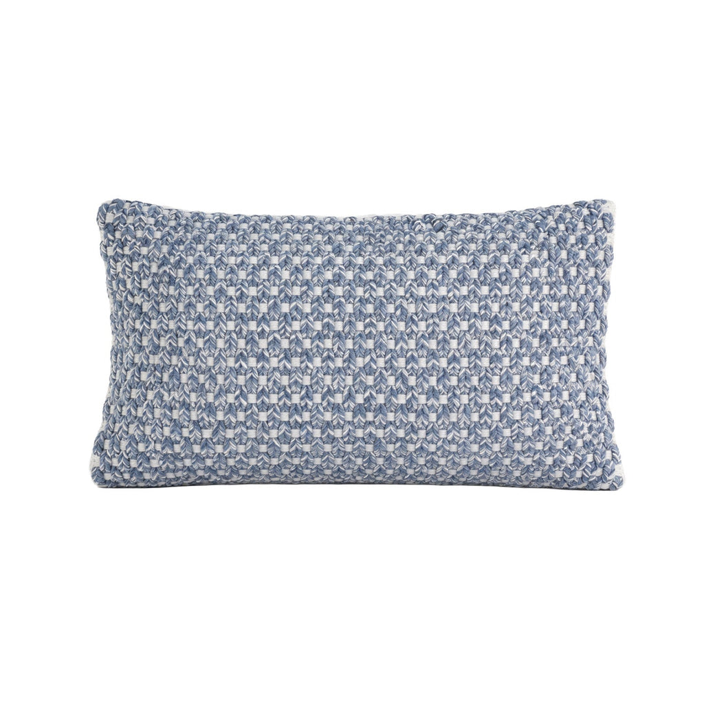 Cojín 30x50cm pet tejido azul