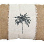 Cojín 30x50cm yute 2 palmeras