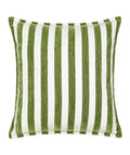 Cojin 42x42cm chenille rayas verde