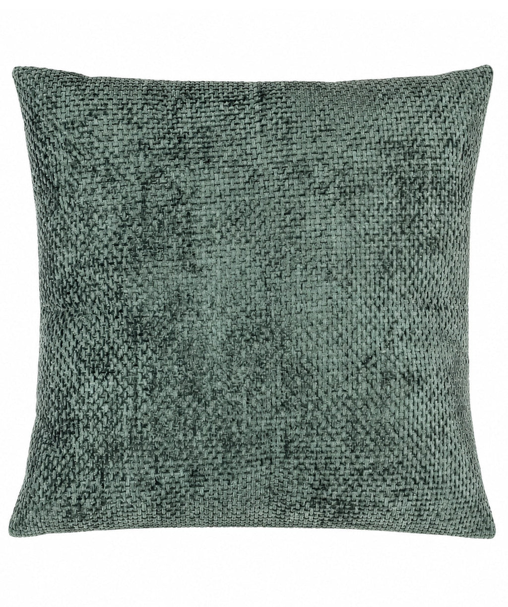Cojin 42x42cm chenille verde oscuro