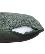 Cojin 42x42cm chenille verde oscuro