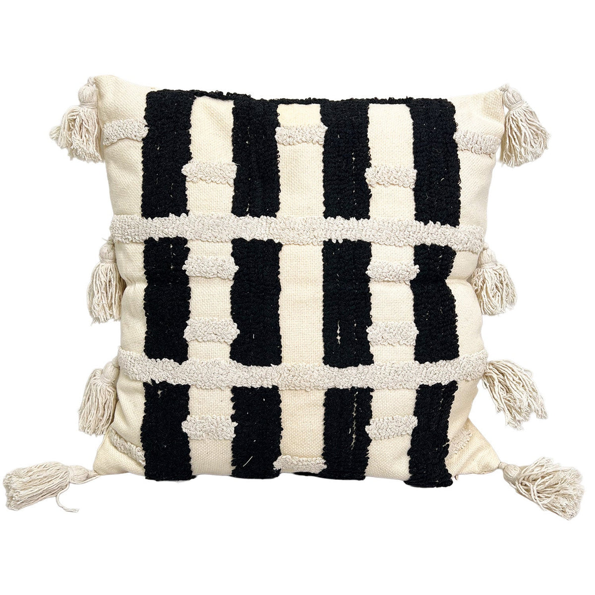Cojín 42x42cm negro beige