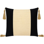 Cojín 42x42cm sisal blanco negro