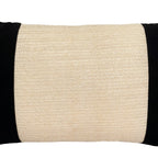 Cojín 42x42cm sisal blanco negro