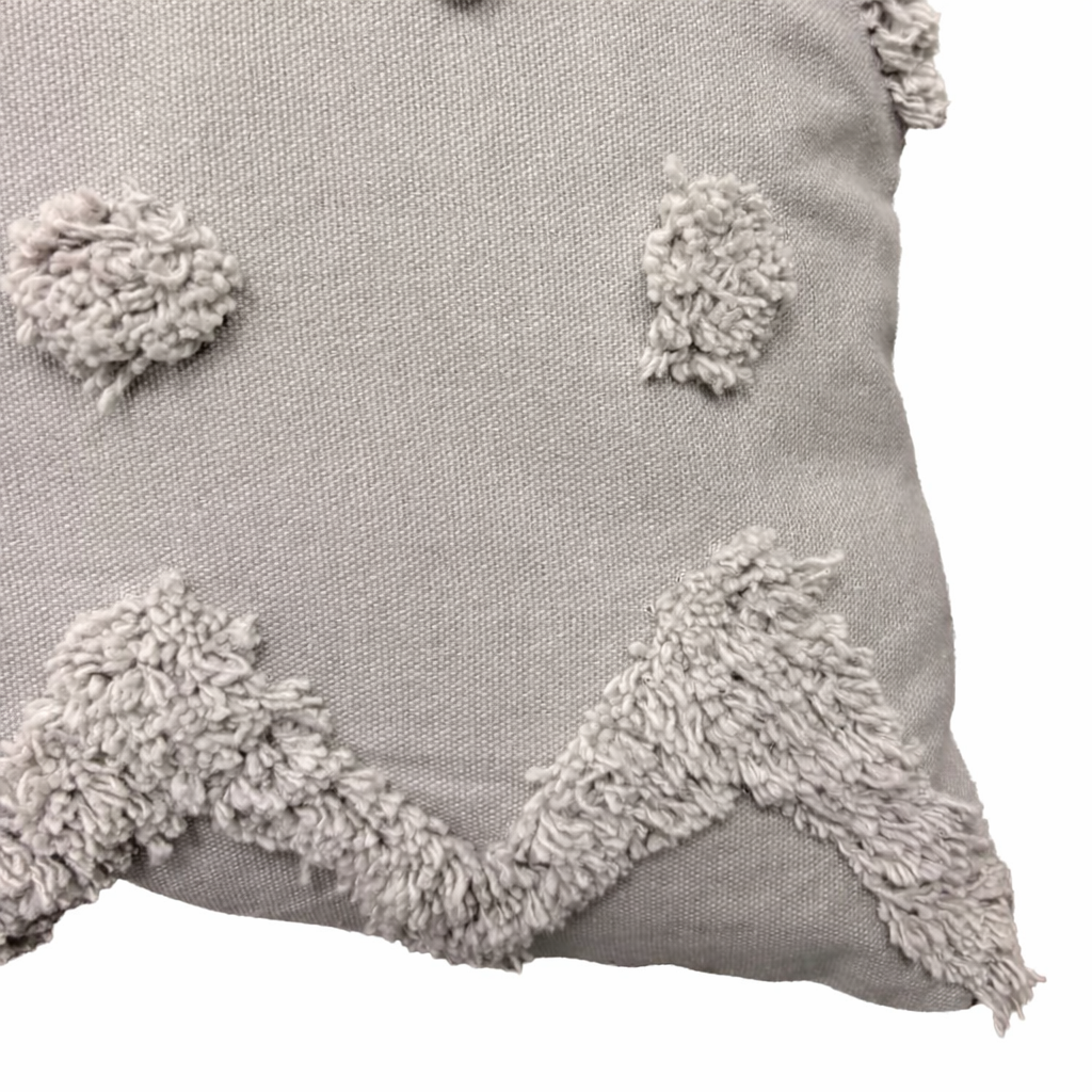 Cojín 45x45cm algodón textura gris