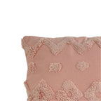 Cojín 45x45cm algodón textura rosa