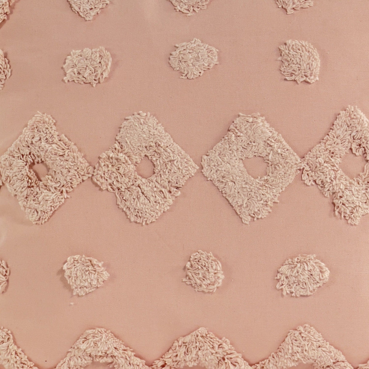 Cojín 45x45cm algodón textura rosa
