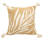 Cojín 45x45cm beige texturado blanco