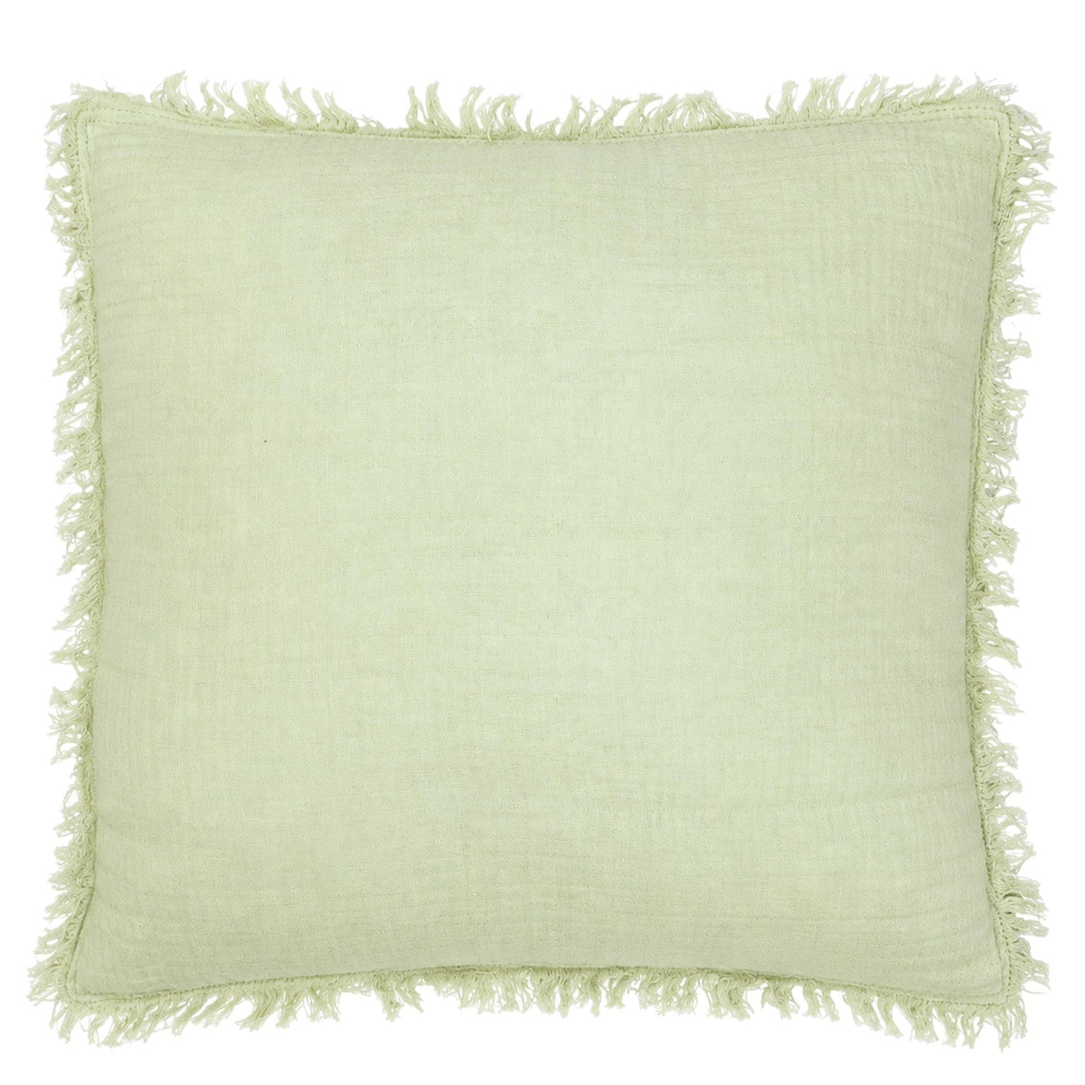Cojín 45x45cm gasa agua verde