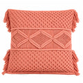 Cojín 45x45cm macrame rosado