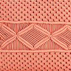 Cojín 45x45cm macrame rosado