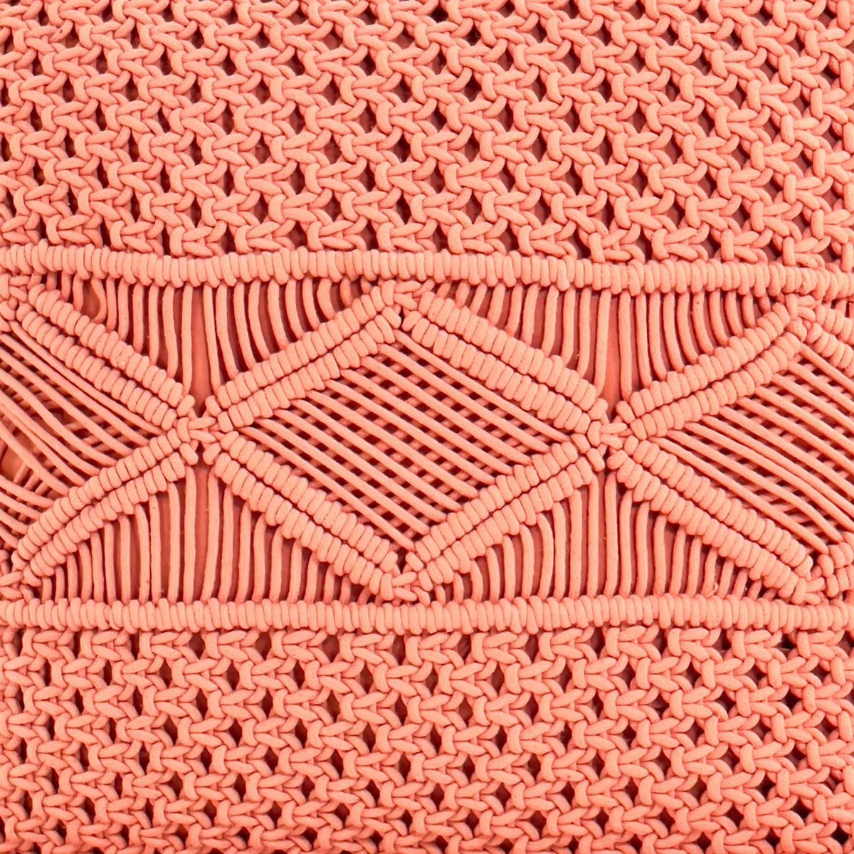 Cojín 45x45cm macrame rosado