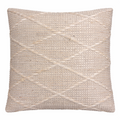 Cojín 45x45cm rombos tejido crudo