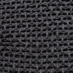 Cojín 45x45cm tejido flecos negro