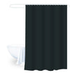 Cortina baño negro liso 180x180cm