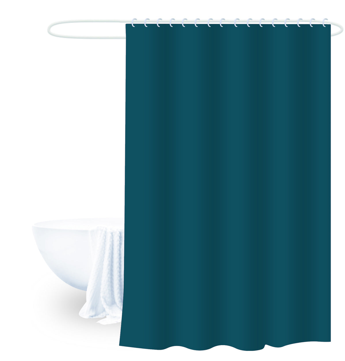 Cortina baño turquesa liso 180x180cm