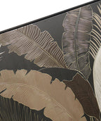 Cuadro 120x80 hojas café dorado