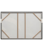 Cuadro 120x80 hojas café dorado