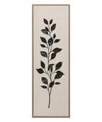 Cuadro 30x90 floreado negro D1