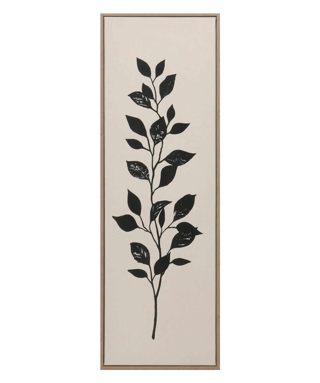 Cuadro 30x90 floreado negro D1