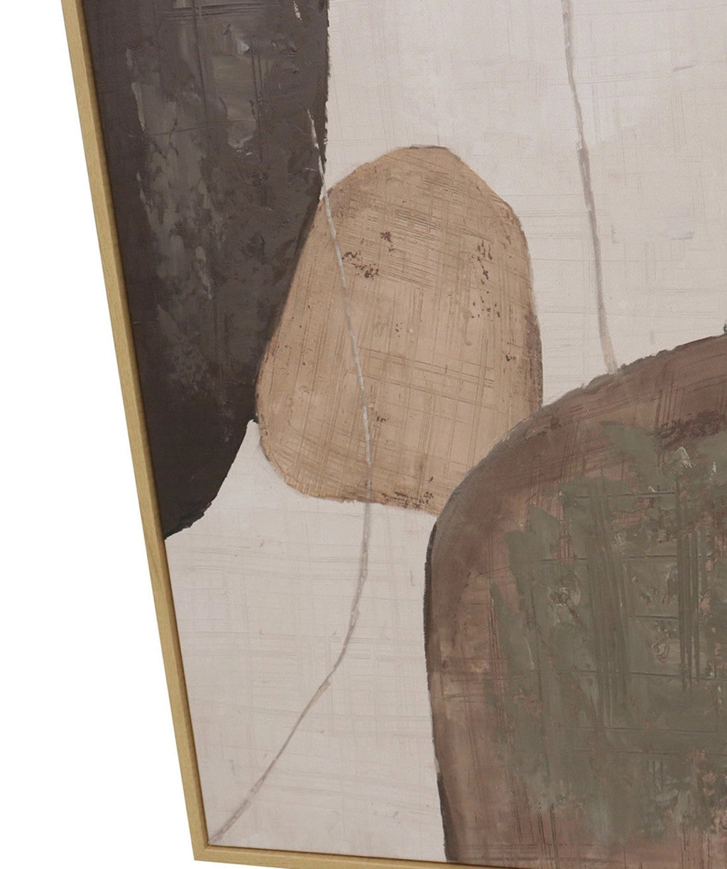 Cuadro 35x70 abstracto terroso set 3