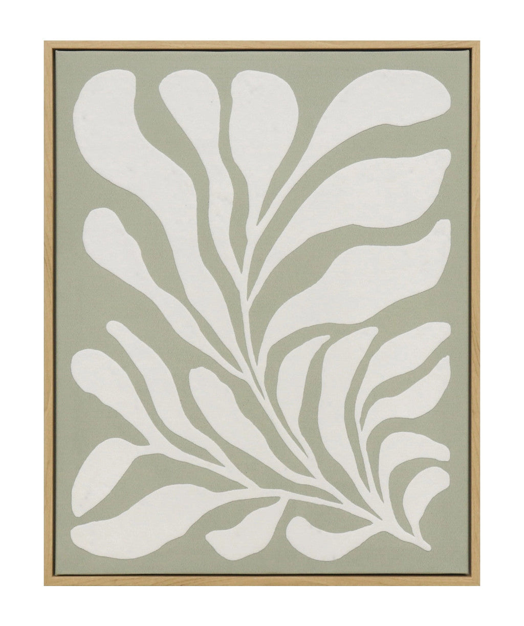 Cuadro 40x50 alga abstracta verde