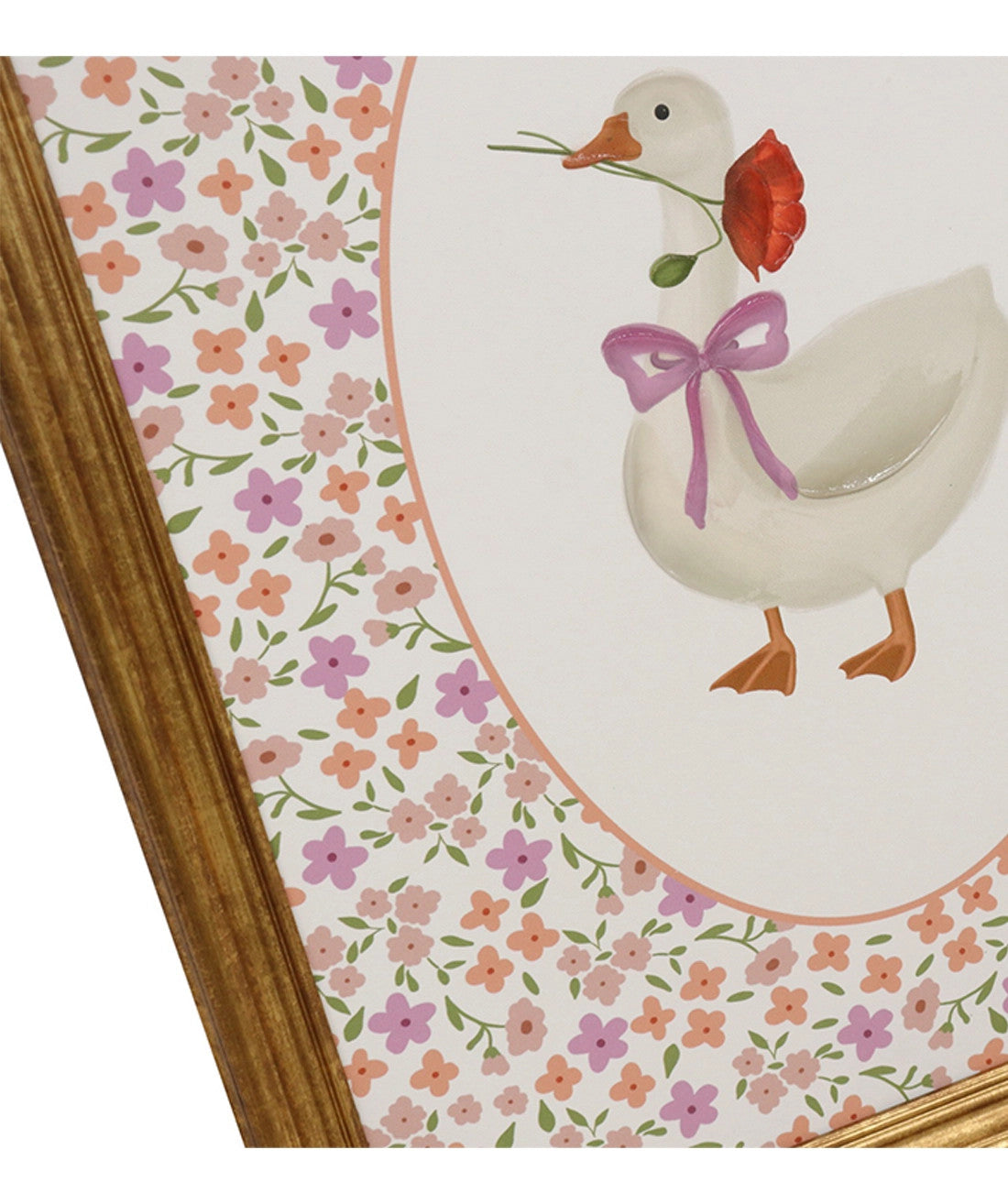 Cuadro 40x50 pato flores