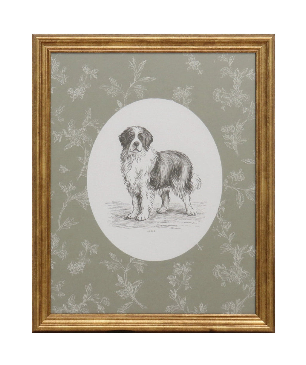 Cuadro 40x50 perro verde