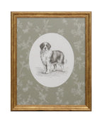 Cuadro 40x50 perro verde