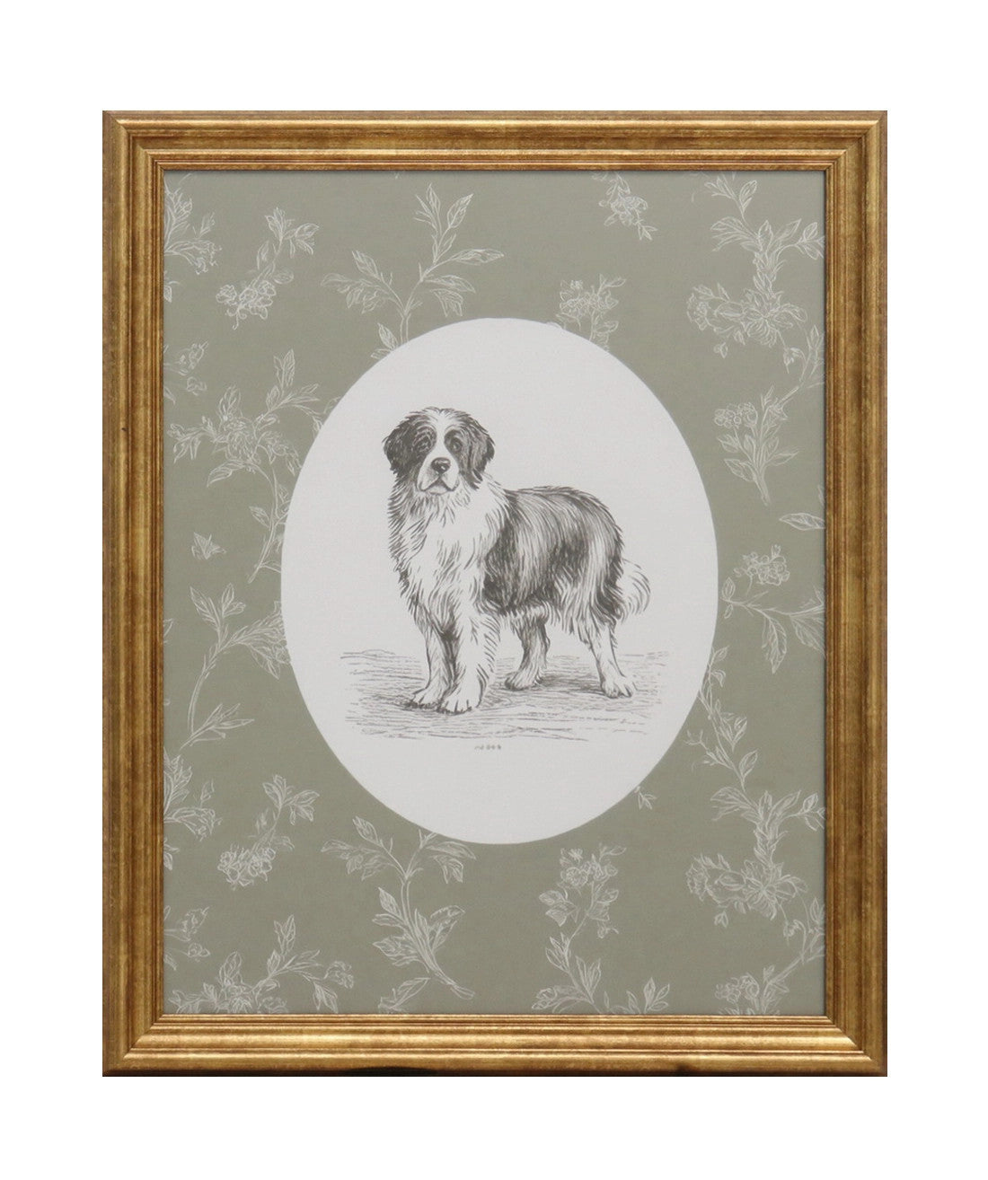 Cuadro 40x50 perro verde