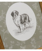 Cuadro 40x50 perro verde