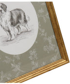Cuadro 40x50 perro verde