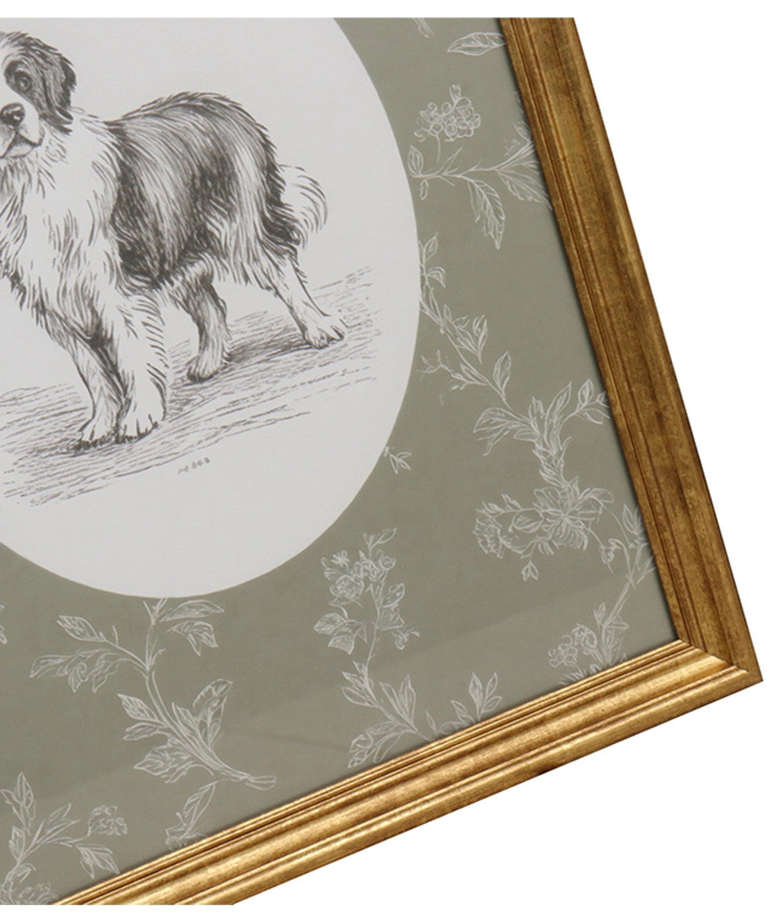 Cuadro 40x50 perro verde