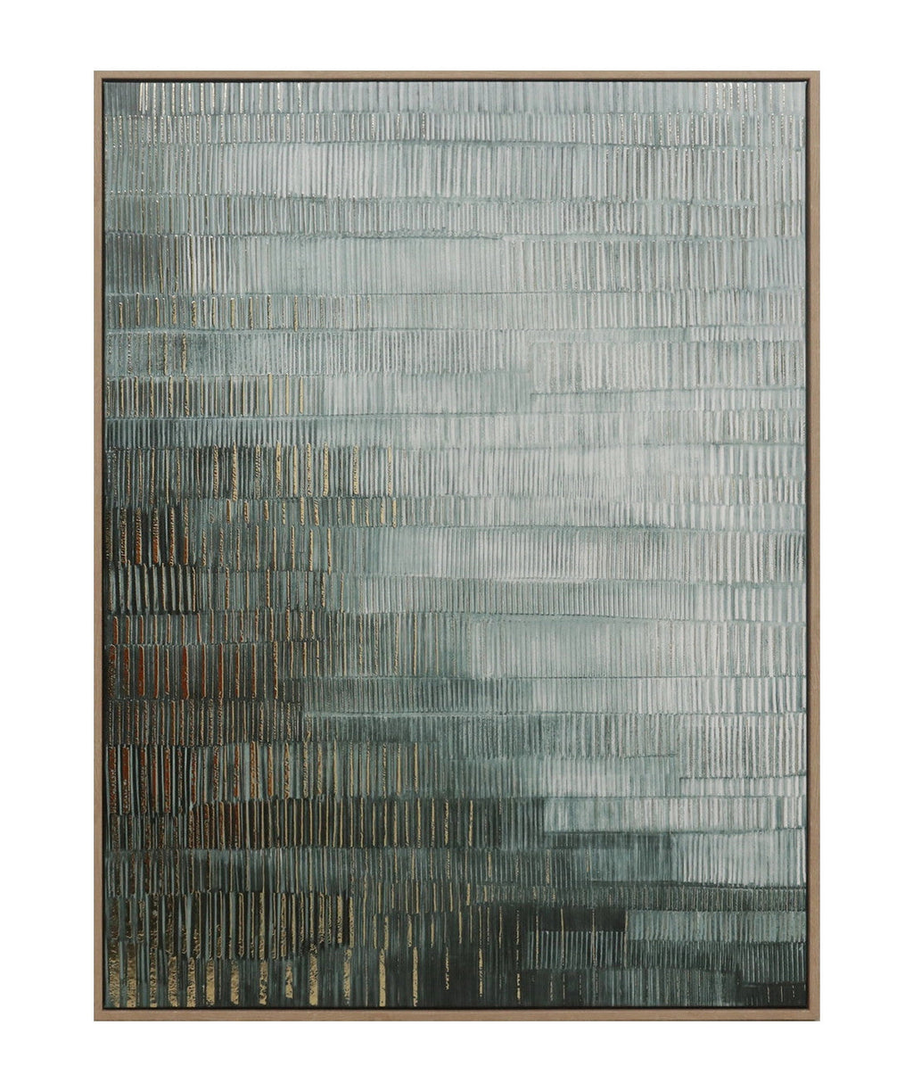 Cuadro 60x80 degrade verde dorado