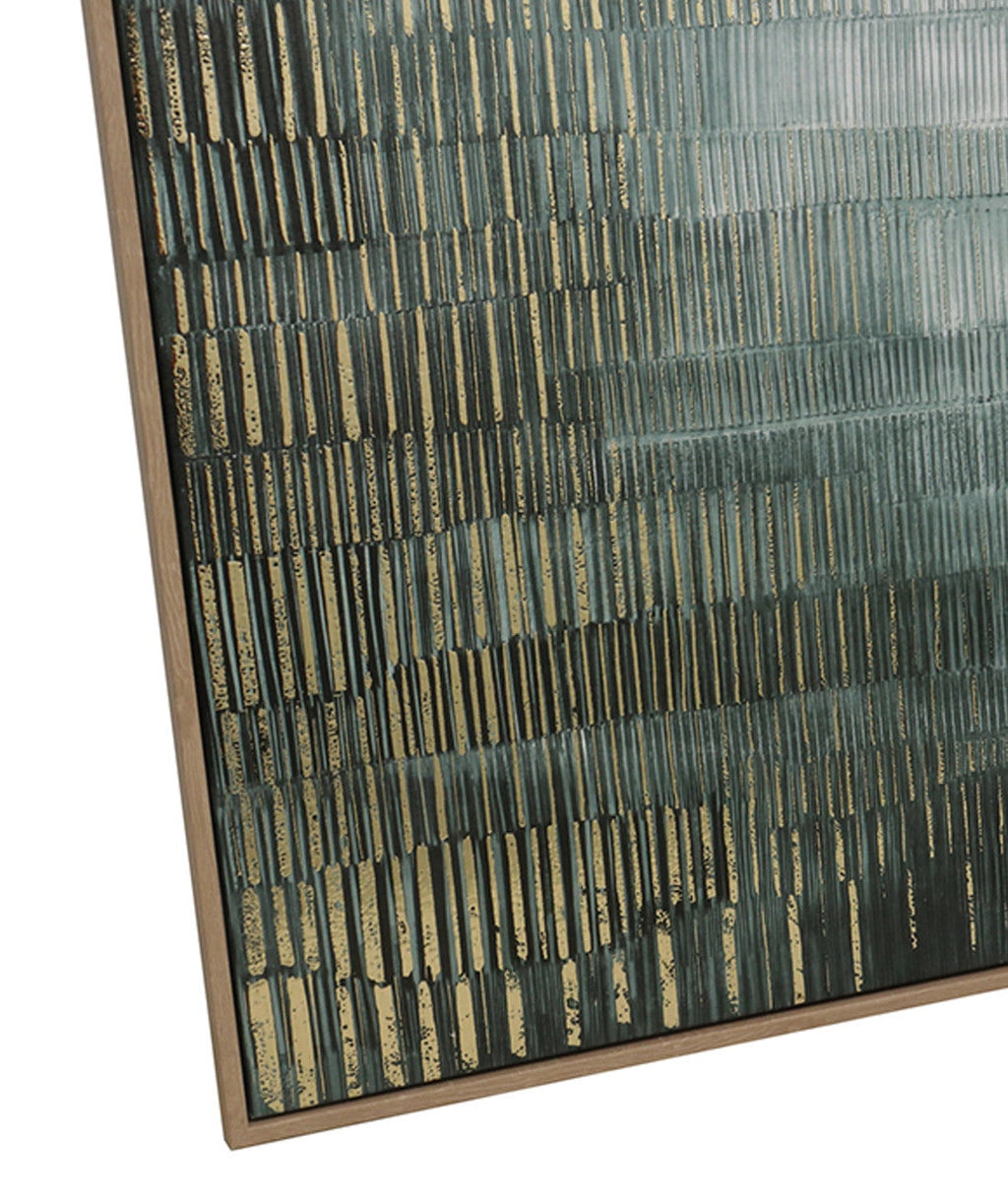 Cuadro 60x80 degrade verde dorado