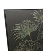 Cuadro 60x80 hojas verde dorado