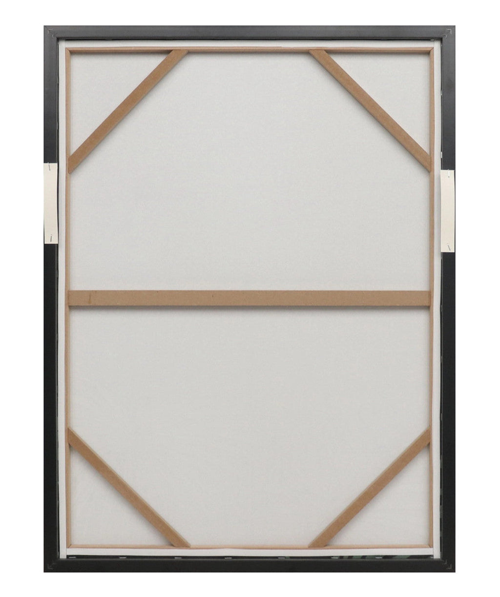 Cuadro 60x80 hojas verde dorado