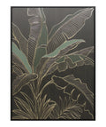Cuadro 60x80 palmera verde dorado