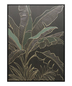 Cuadro 60x80 palmera verde dorado