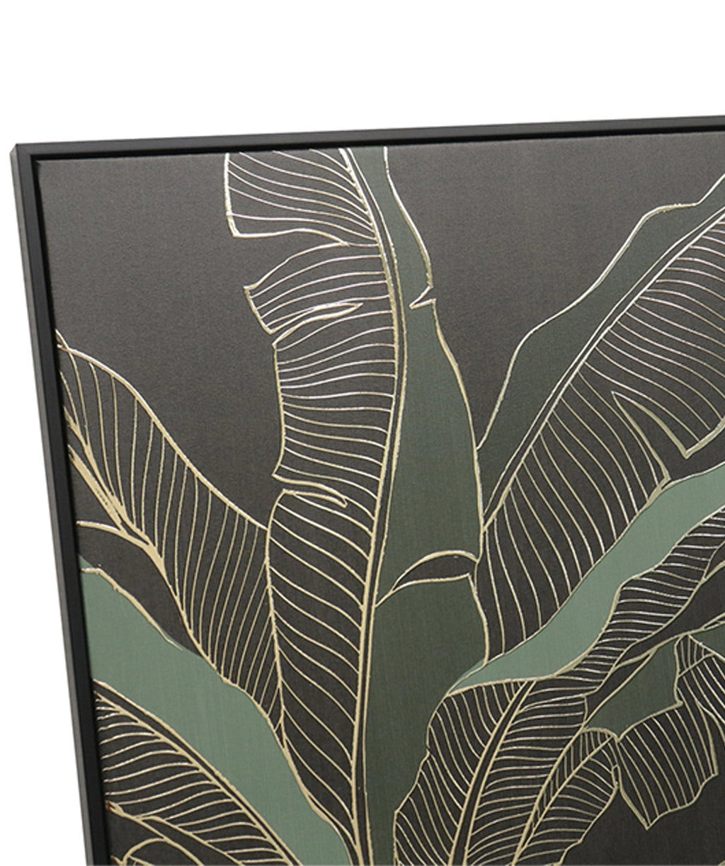 Cuadro 60x80 palmera verde dorado