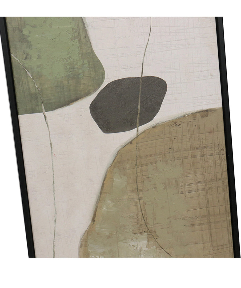 Cuadro 70.5x35.5 abstracto verde set 3